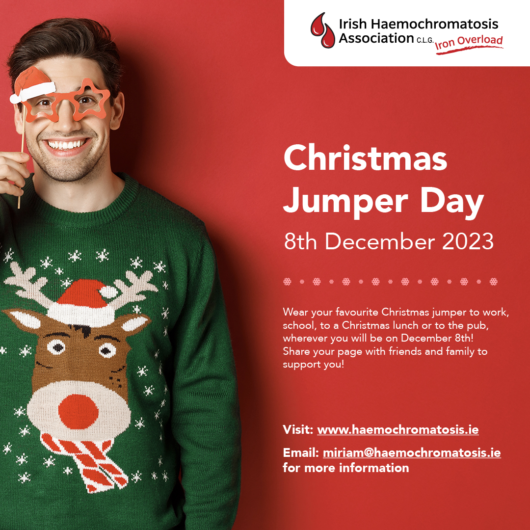 Christmas Jumper Day, 8th December 2023 Irish Haemochromatosis